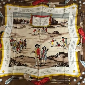 Hermès Scarf Jeu De Golf silk 90cm